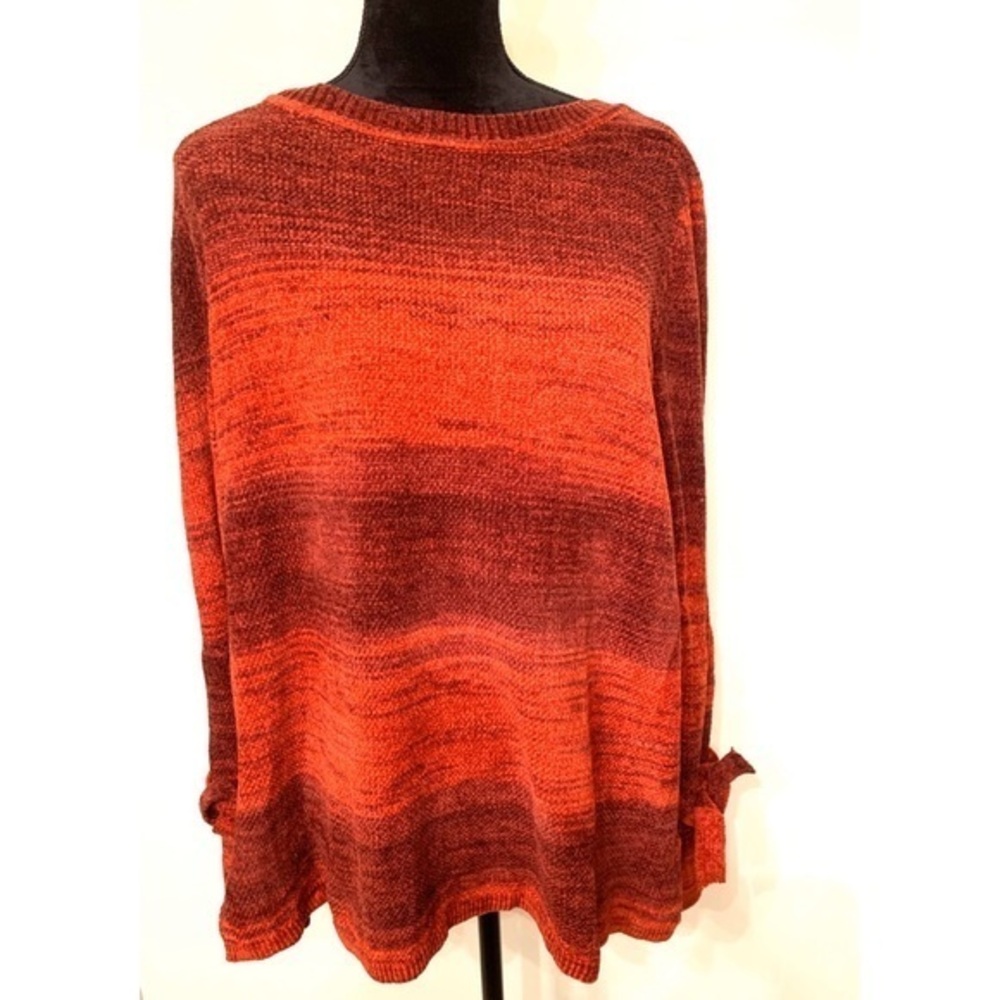 ST JOHN’S BAY Sweater-Red Rumba-XL **NWT**